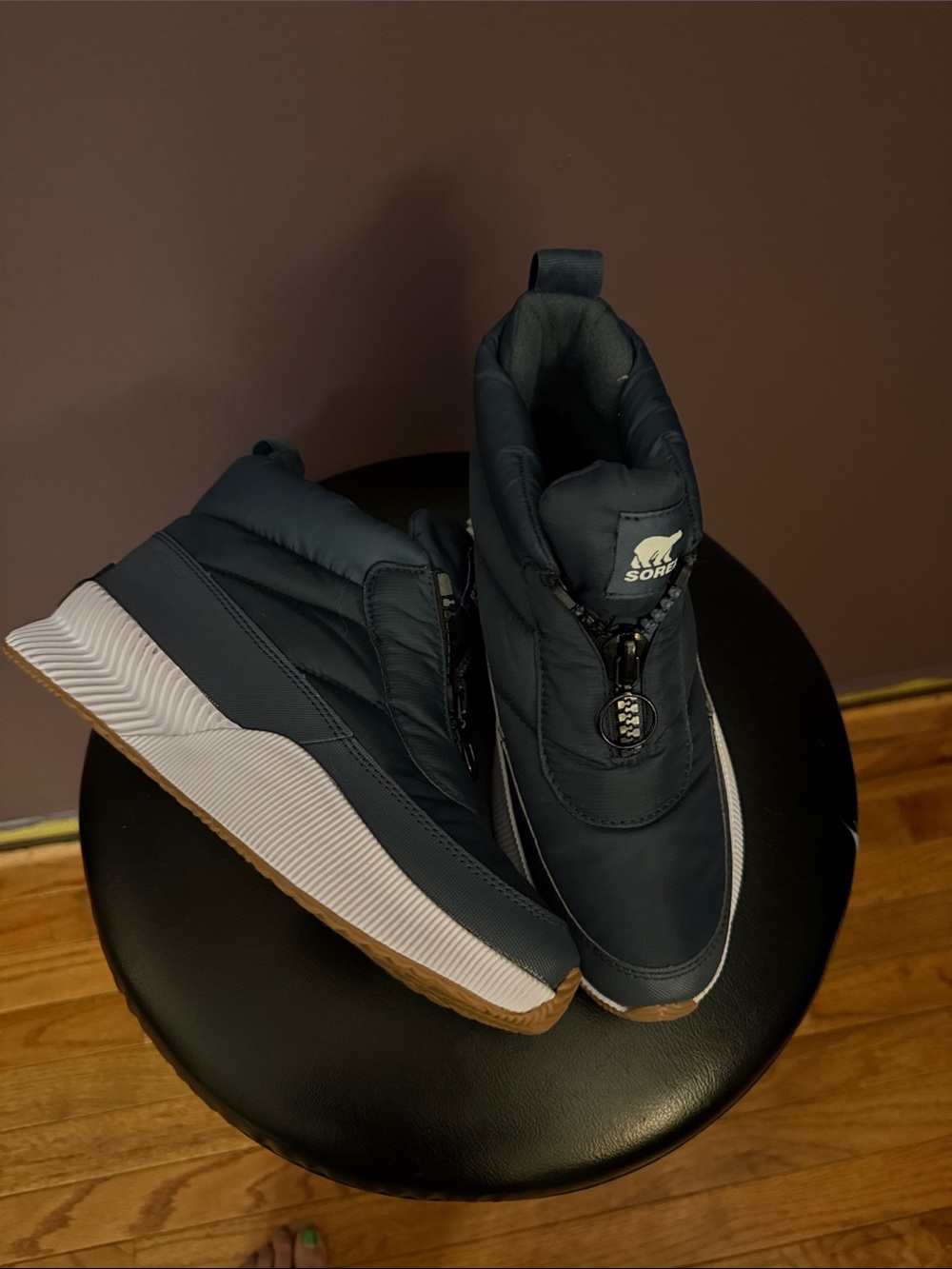 Sorel Women’s Navy Quilted High-Top Winter Boots - Picture 3 of 6